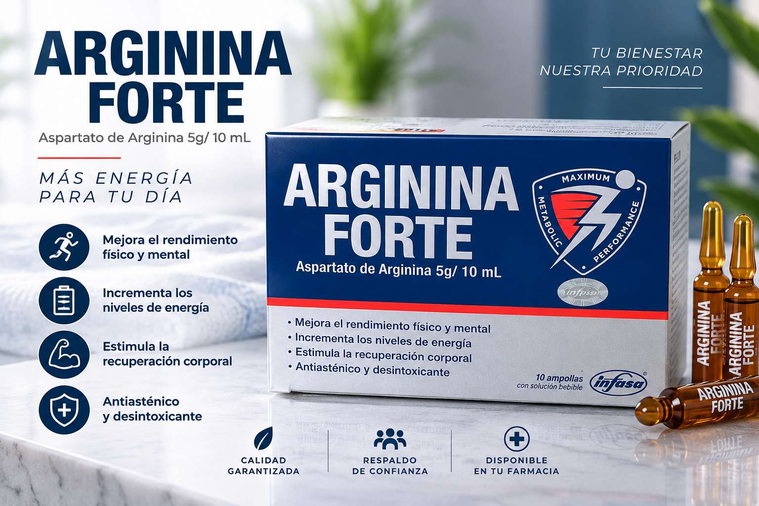 Arginina Forte — Fatiga física y mental